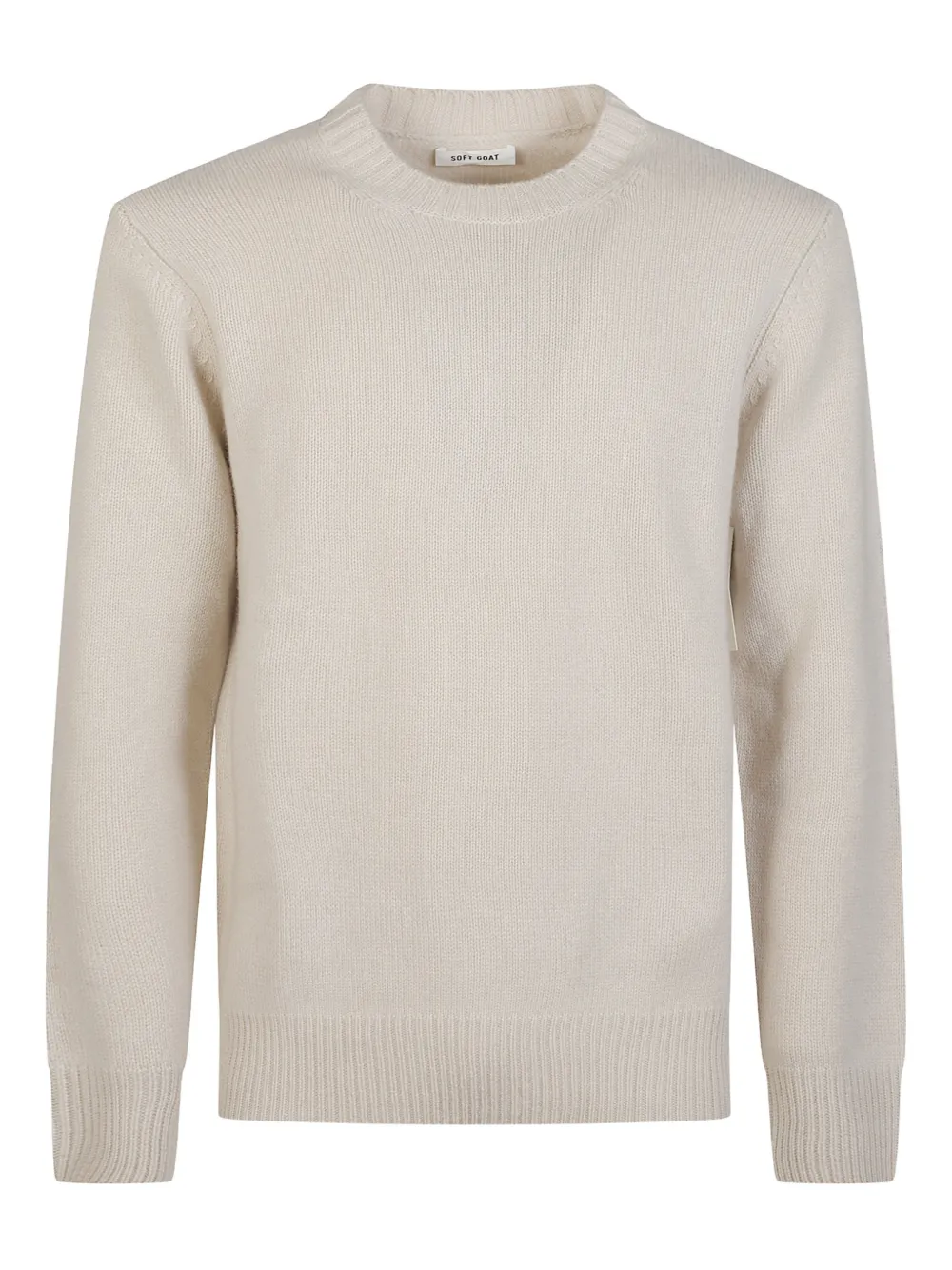 Soft Goat ribbed crew-neck sweater - Toni neutri