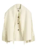 TOTEME fringed-edges wool jacket - Neutrals
