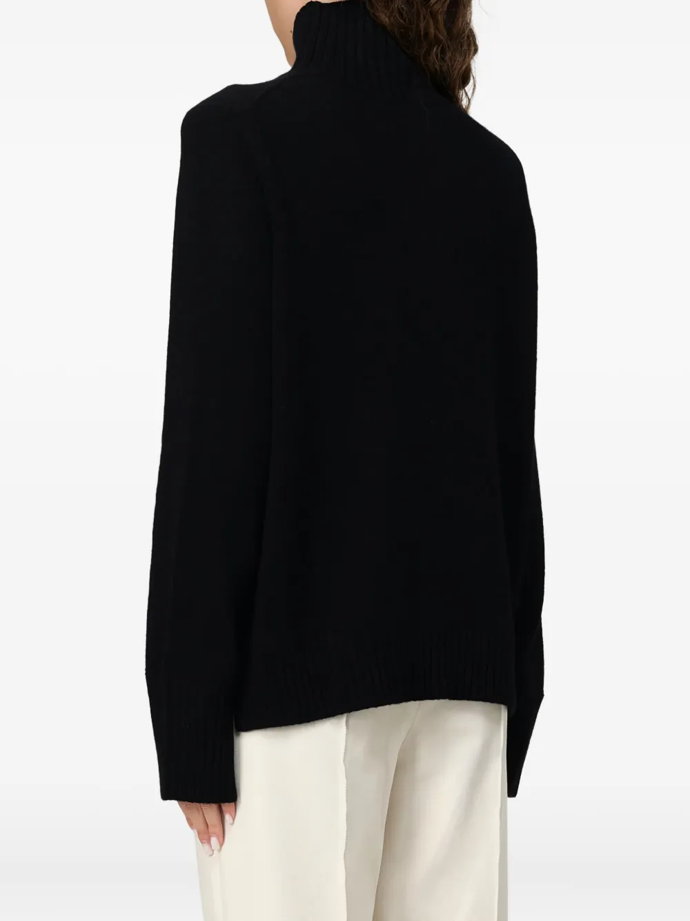 Allude High-neck Sweater In Black