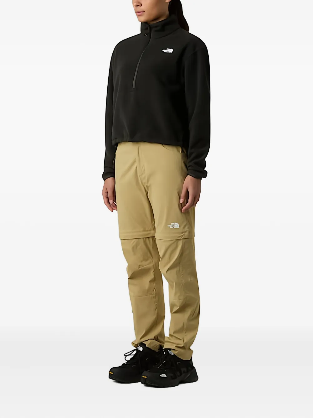 The North Face Glacier Fleece Zip-neck Sweatshirt In Black