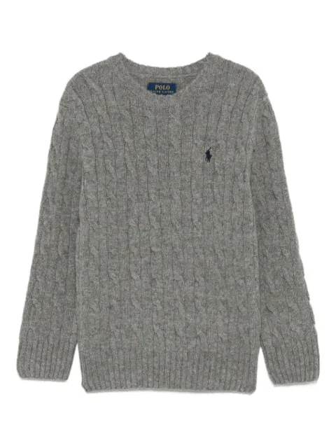 POLO RALPH LAUREN KIDS cable-knit logo-detail sweater