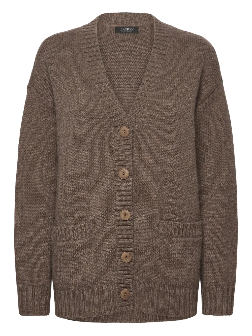Ralph Lauren Buttoned Cardigan In Brown