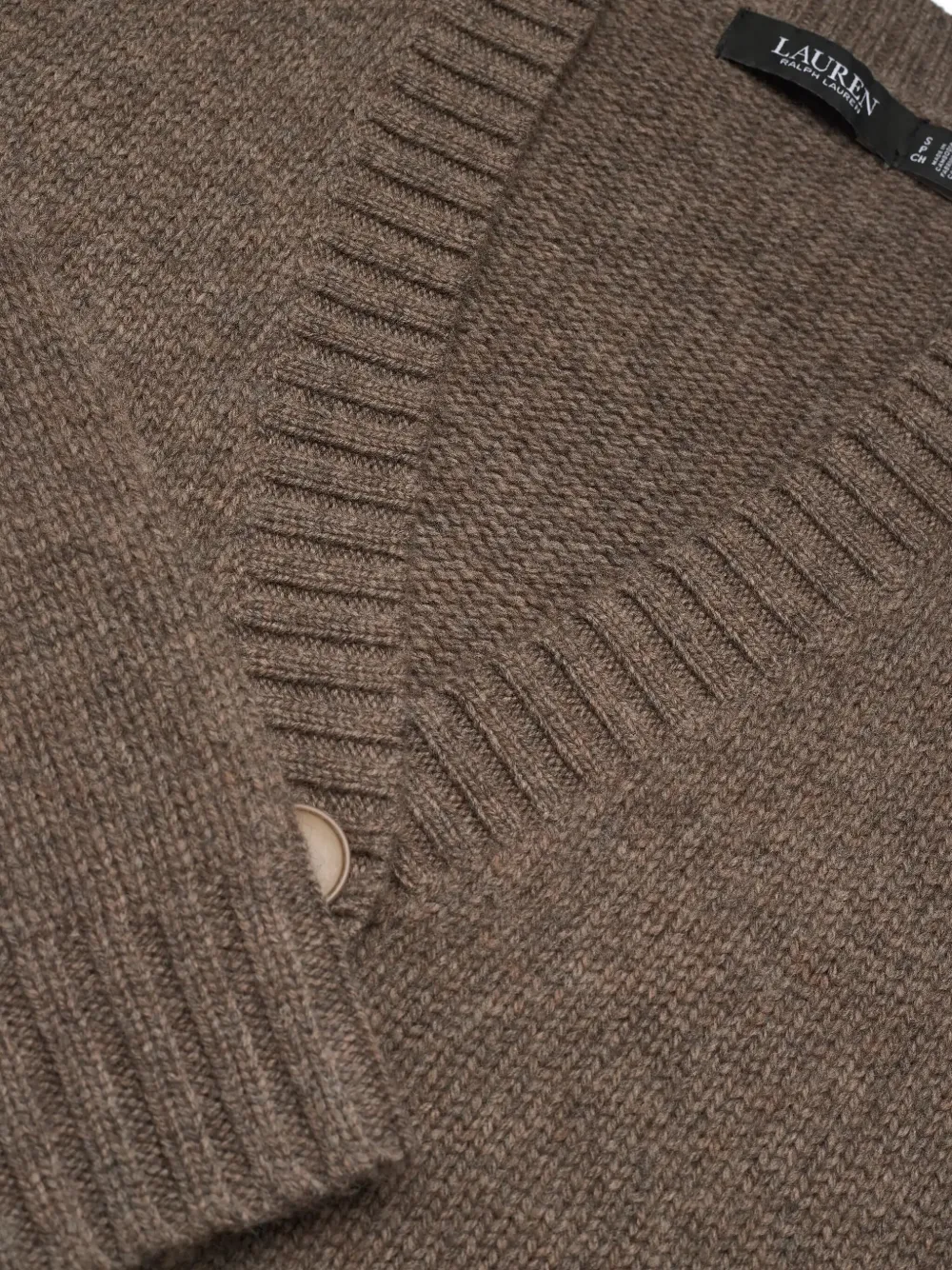 Ralph Lauren Buttoned Cardigan In Brown