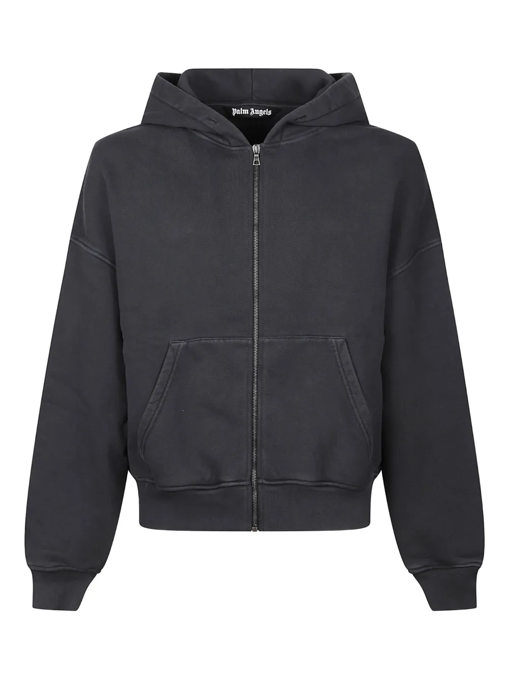 Palm Angels long-sleeve zip-front hoodie | Black | Image 1