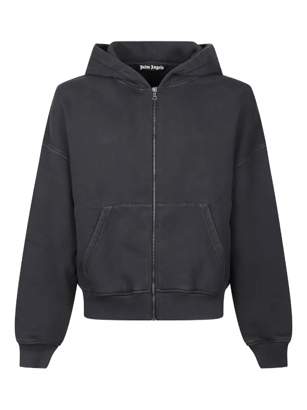 Palm Angels ジップアップ パーカー | ブラック | FARFETCH JP