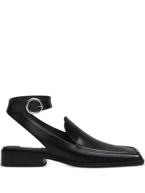 Alaïa ankle-strap square-toe loafers