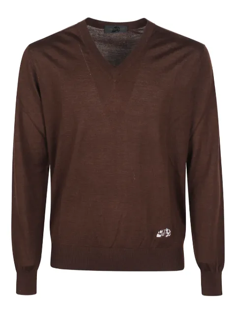 Gabriele Pasini V-neck embroidered-detail sweater