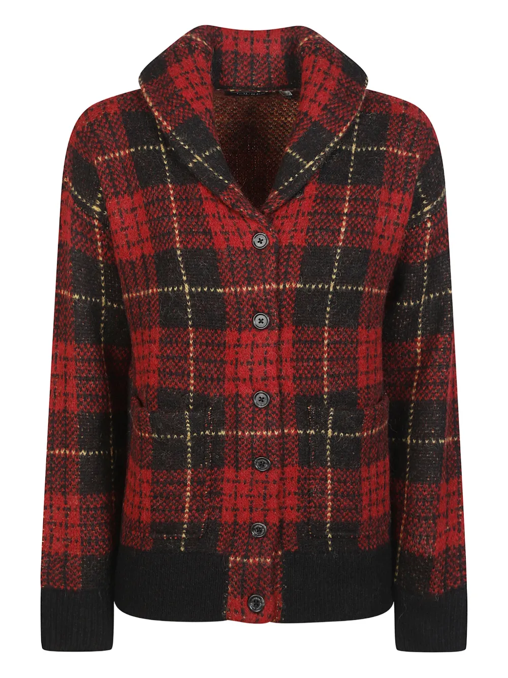 Lauren Ralph Lauren tartan shawl-collar jacket - Rosso
