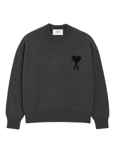AMI Paris appliqué crew neck sweater