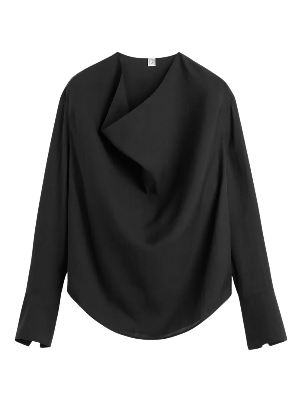 Totême Draped Long-sleeves Blouse In Black