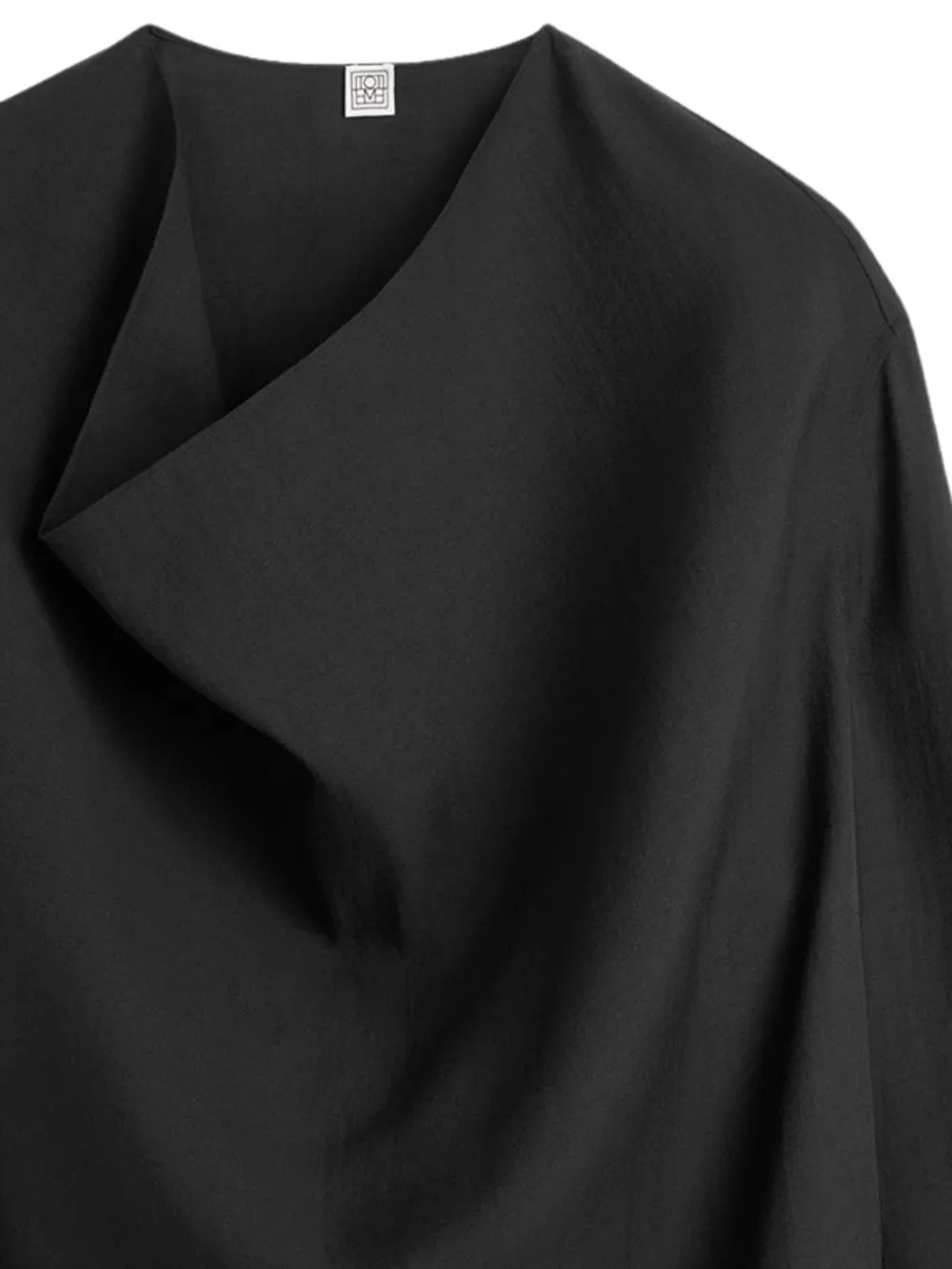 Totême Draped Long-sleeves Blouse In Black