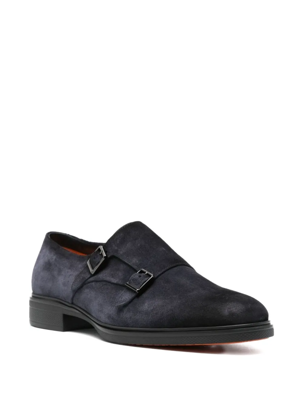 Santoni Leren gespschoenen - Zwart