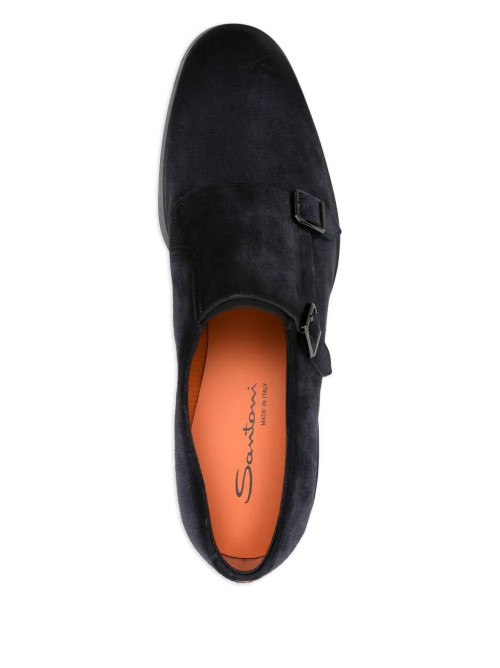 Santoni Leren gespschoenen Zwart