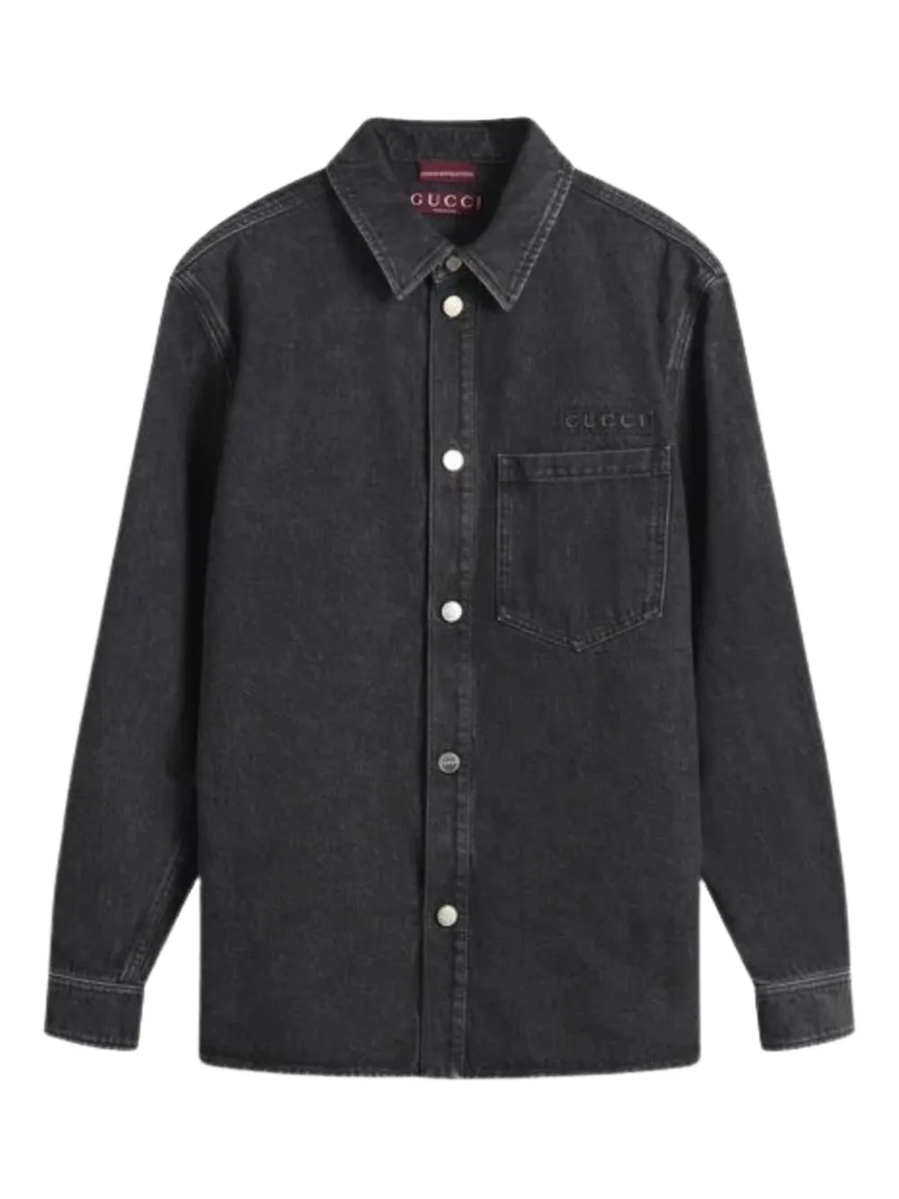 Gucci buttoned pocket overshirt | Black | Image 1