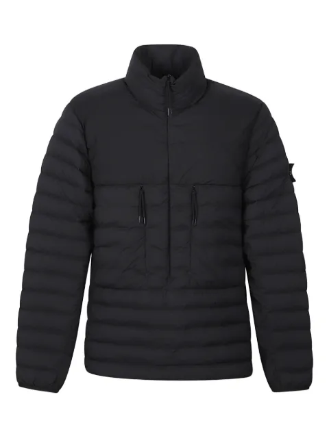 Stone Island quilted logo-patch jacket