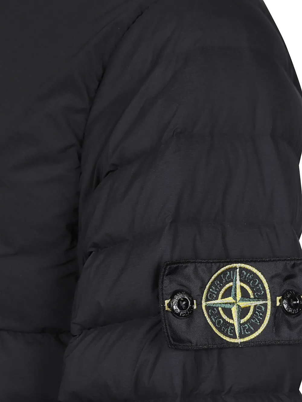 Stone Island Seamless And Anti-drop Hooded Down Jacket Clothing In Black
