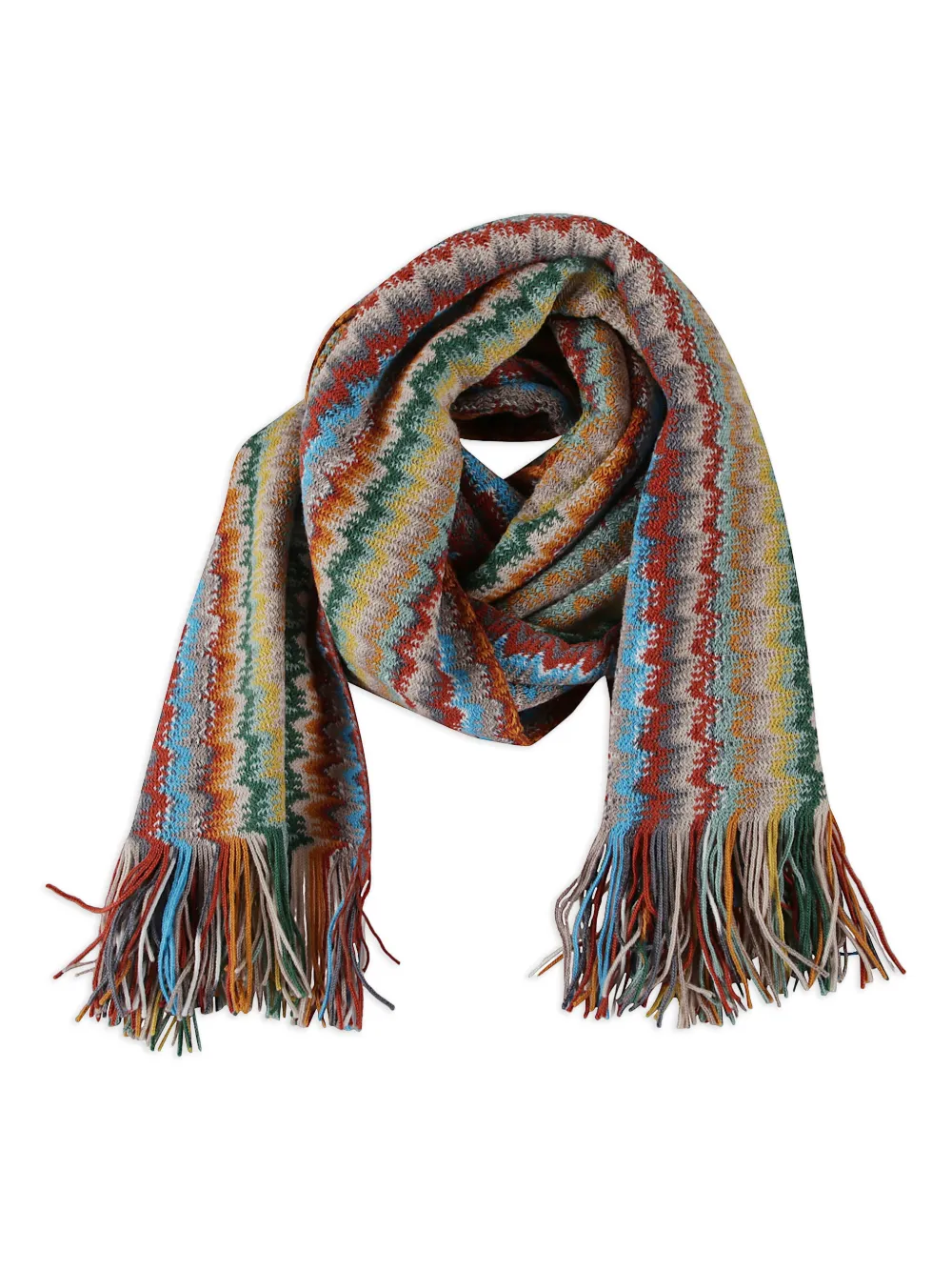 Missoni écharpe à franges | tons neutres | Image 1