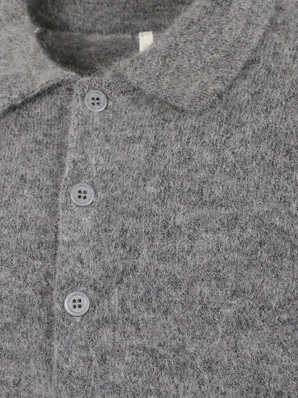 Sunflower Collared Wool Sweater With Ribbed Cuffs And Hem In Gray