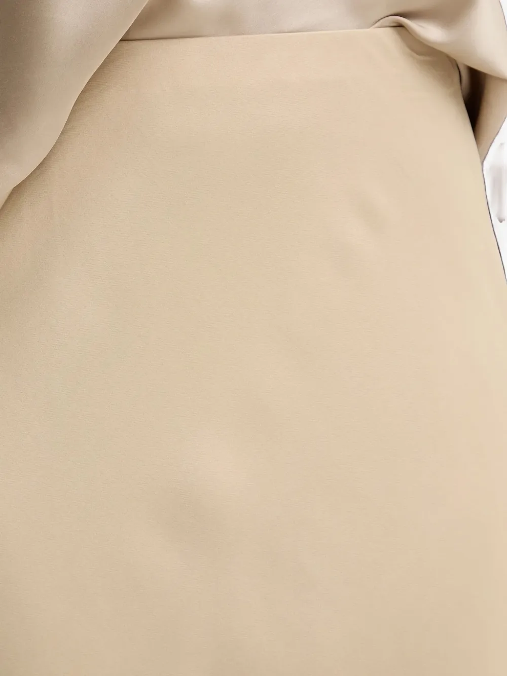 Hugo Boss Satin-effect Midi Skirt In Neutral