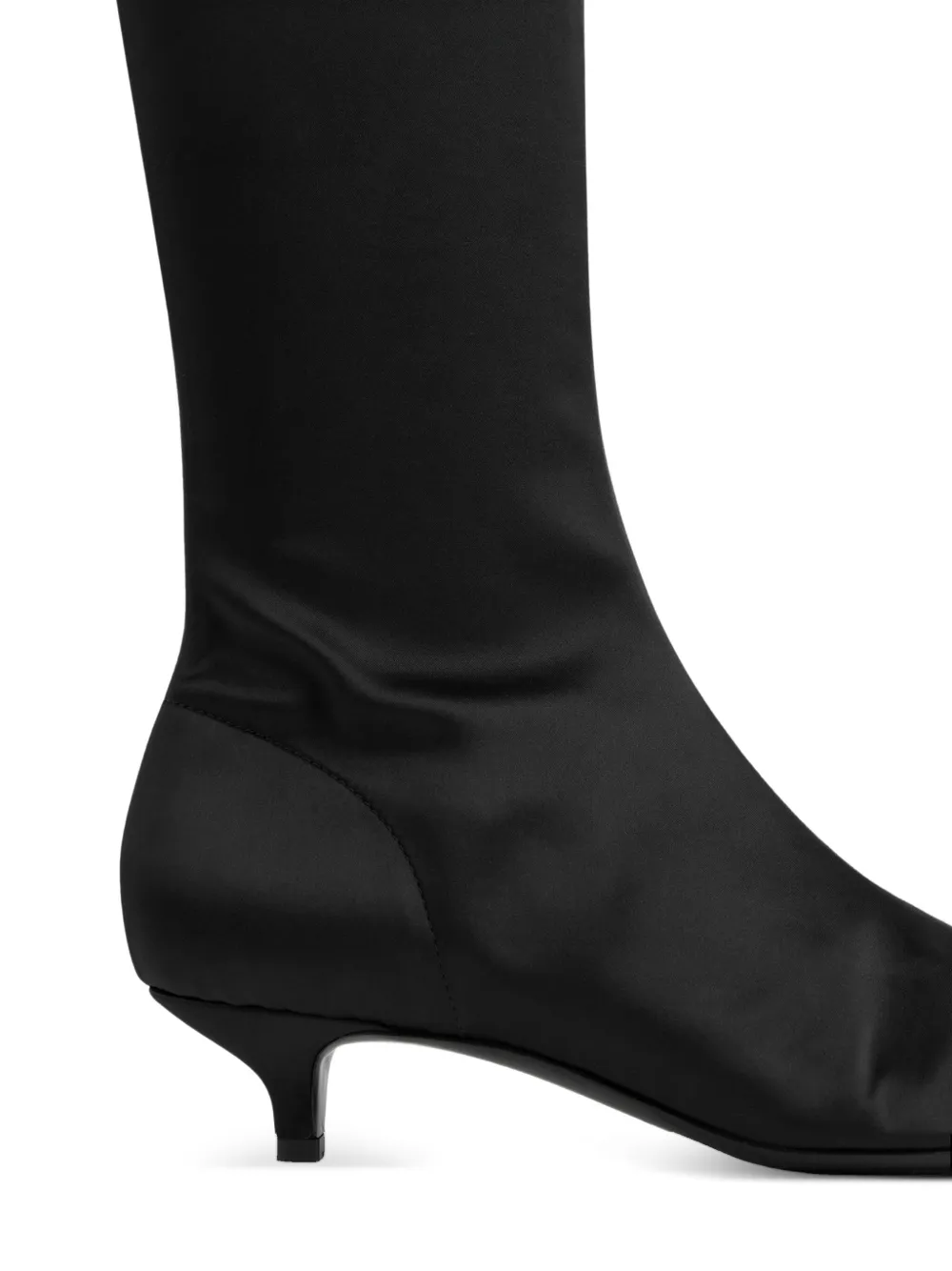 TOTEME 40mm satin knee-high boots Black
