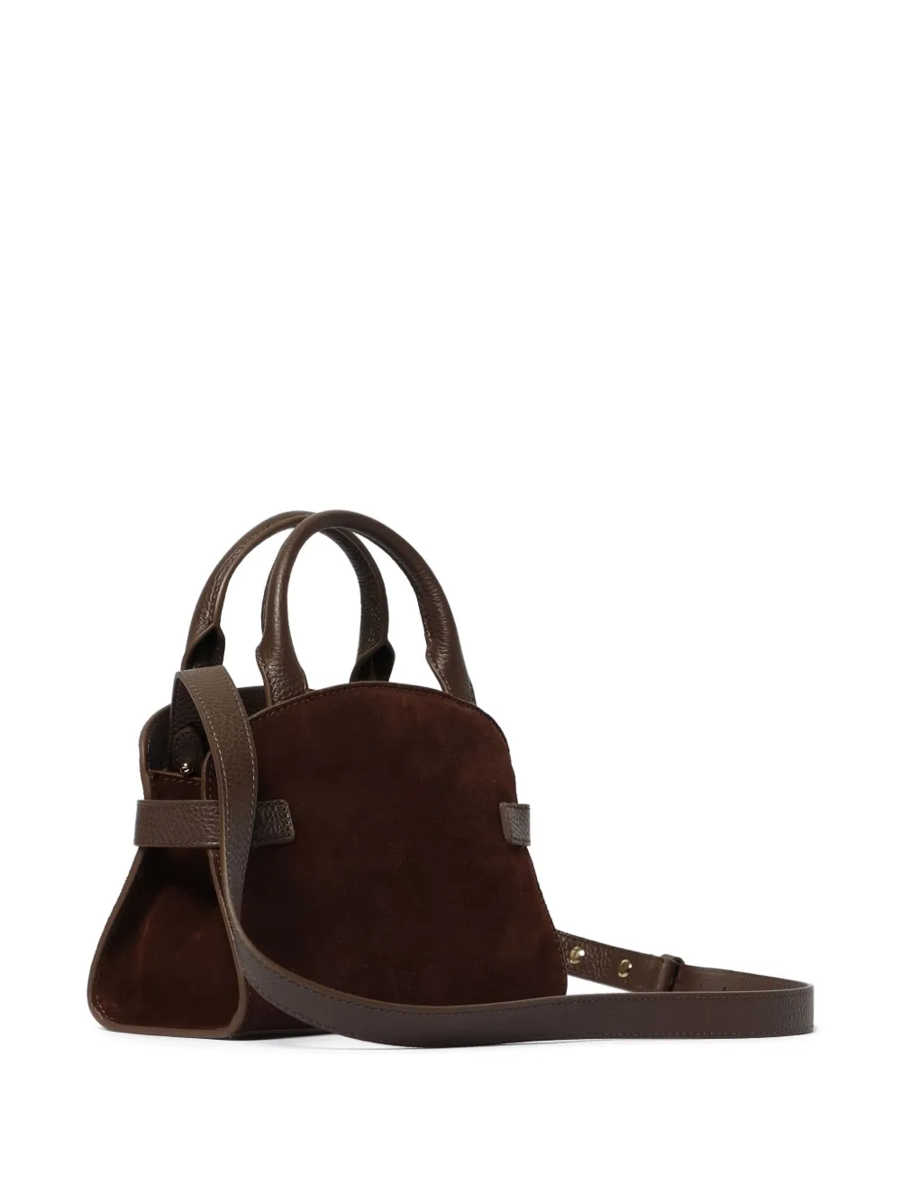 Coccinelle Kleine Sabine leren crossbodytas - Bruin