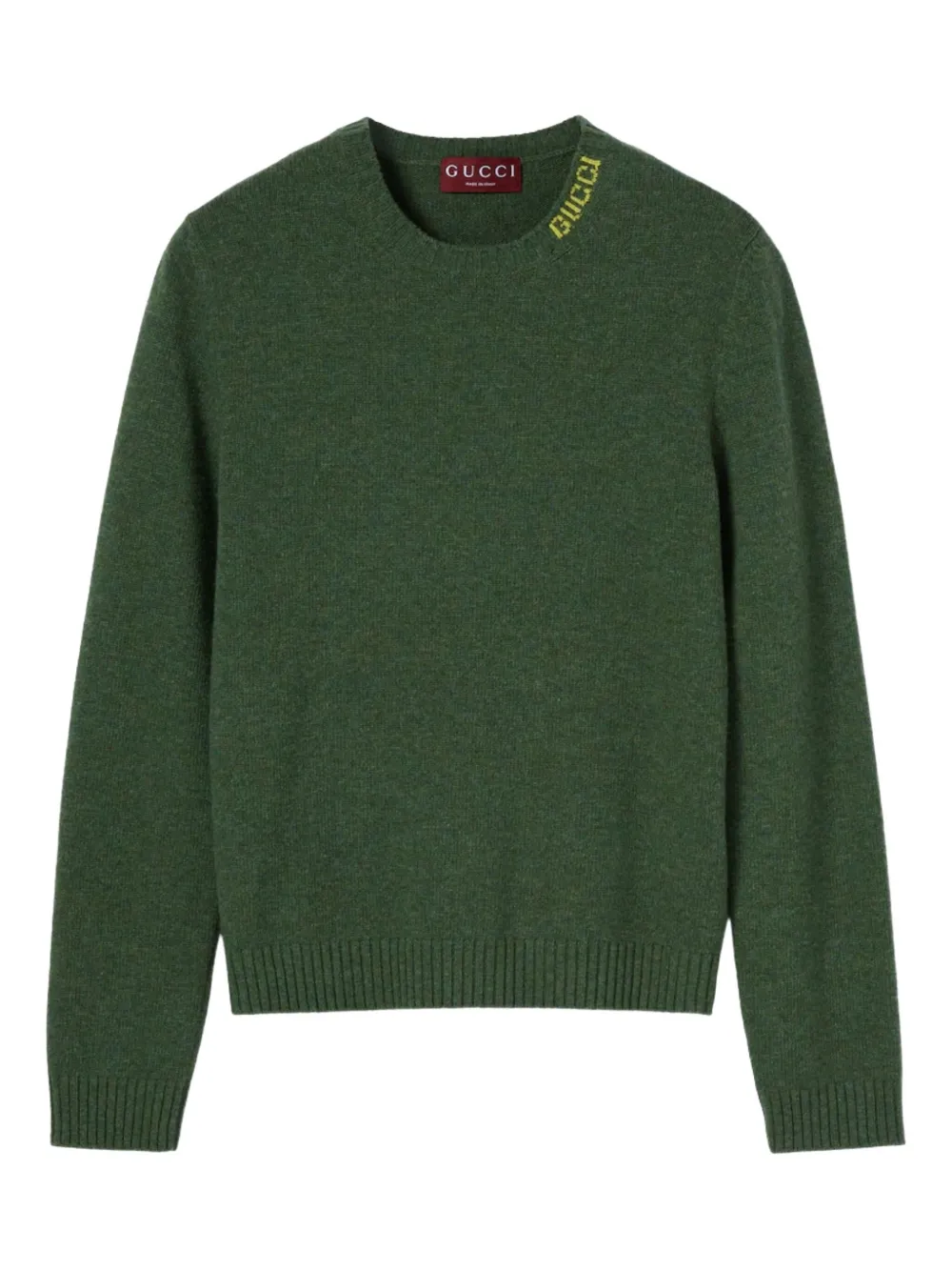 Gucci logo crew-neck sweater - グリーン Gucci logo crew-neck sweater - グリーン