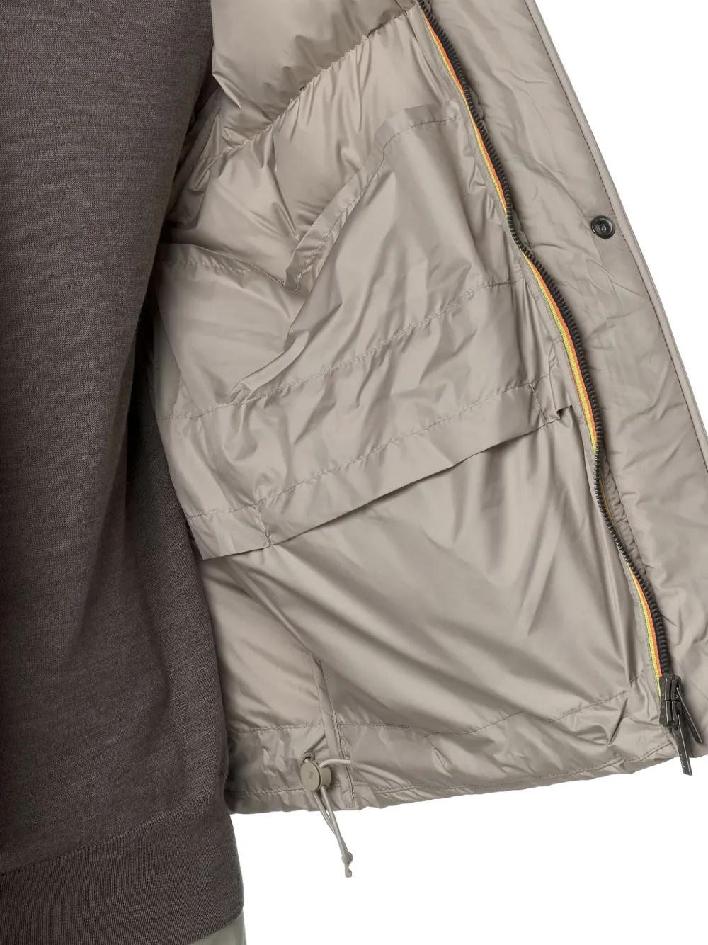 K-way Padded Quilted Bomber Jacket Pockets In Gray