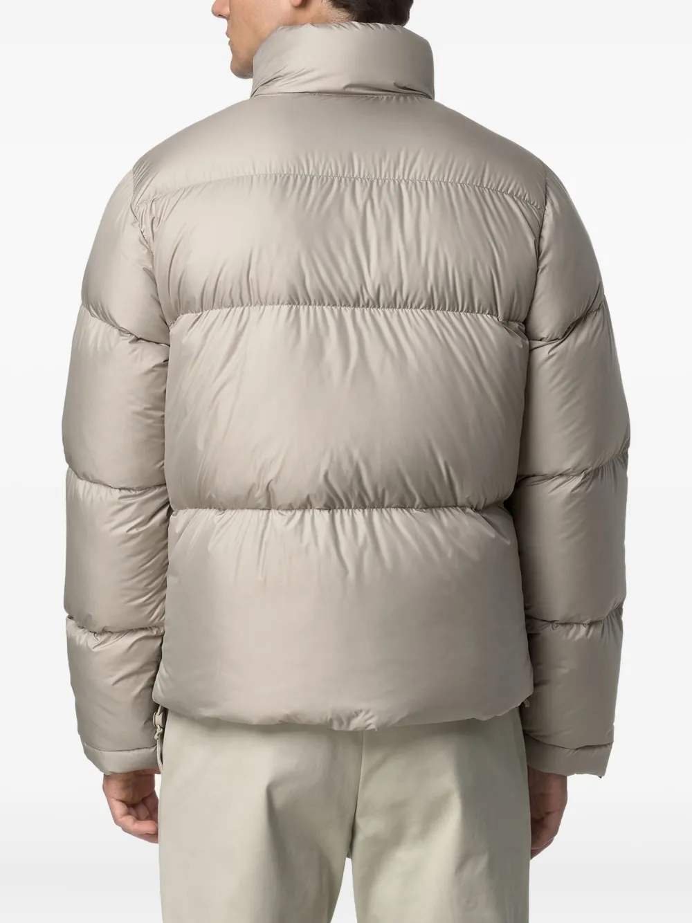 K-way Padded Quilted Bomber Jacket Pockets In Gray