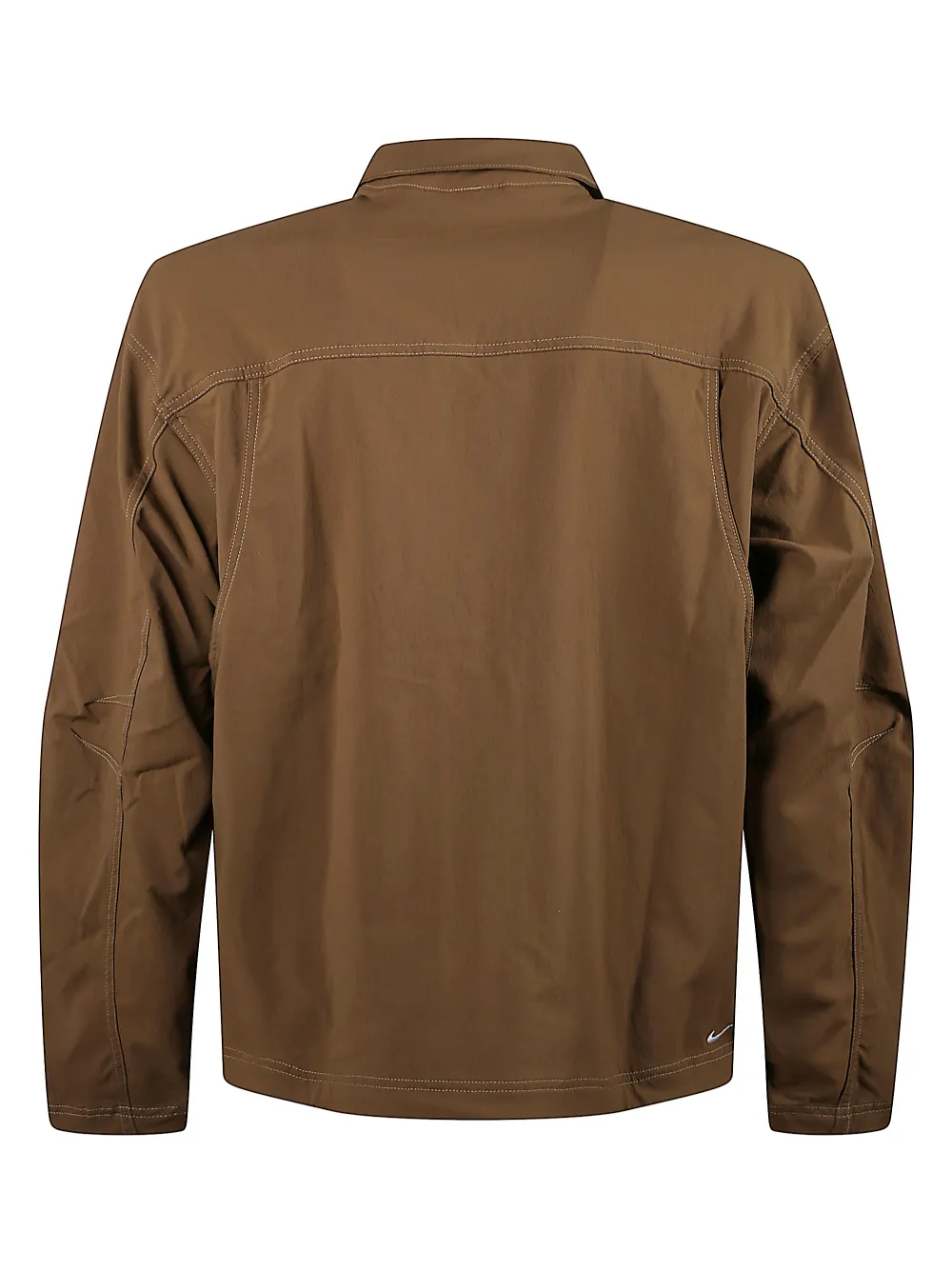 Nike Summit Acg Long Sleeve Collared Overshirt In Brown