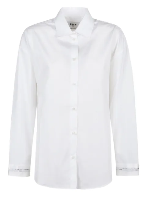 MSGM logo-detail long-sleeve shirt