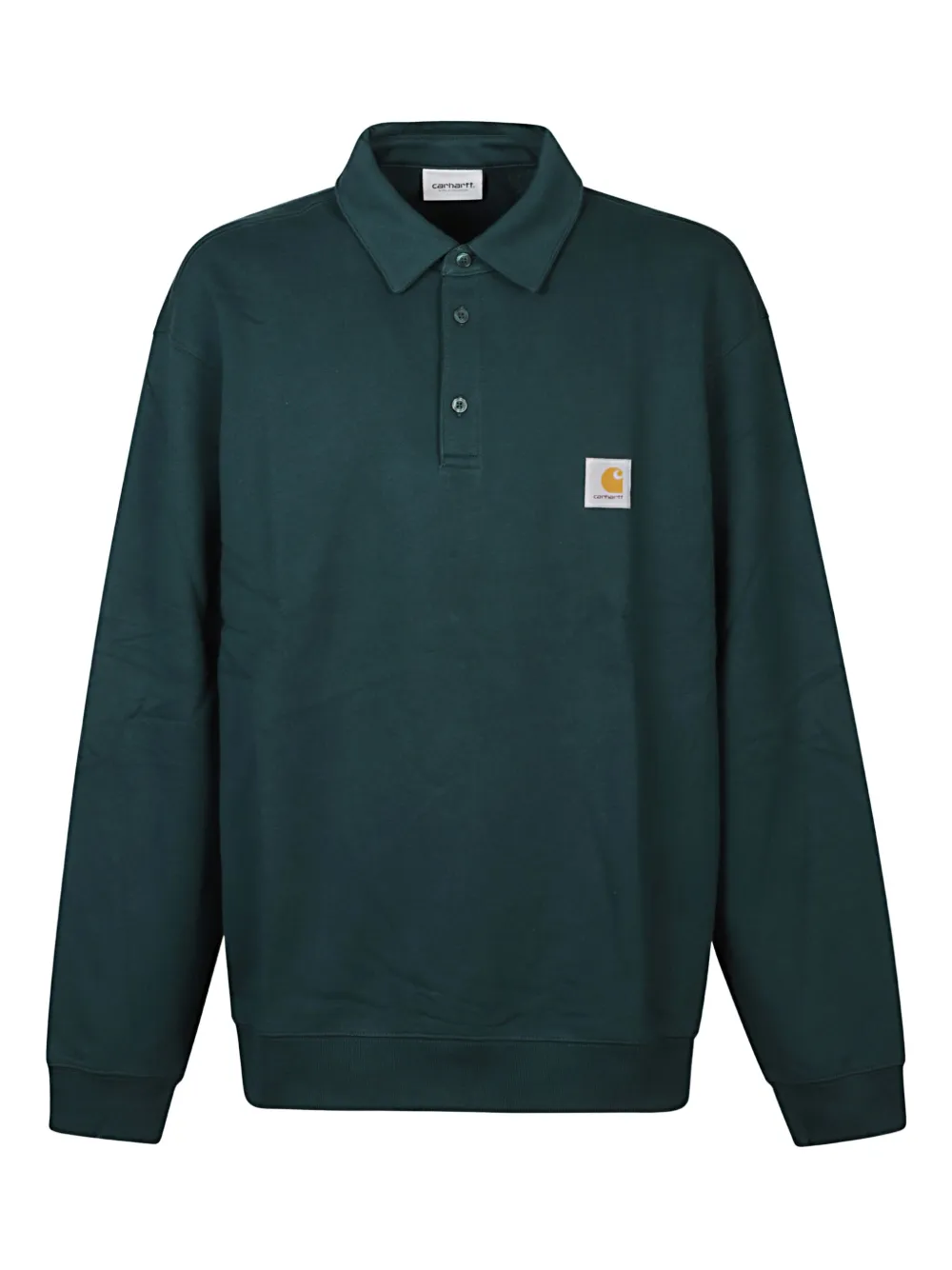 Carhartt WIP logo-patch polo shirt | Green | Image 1