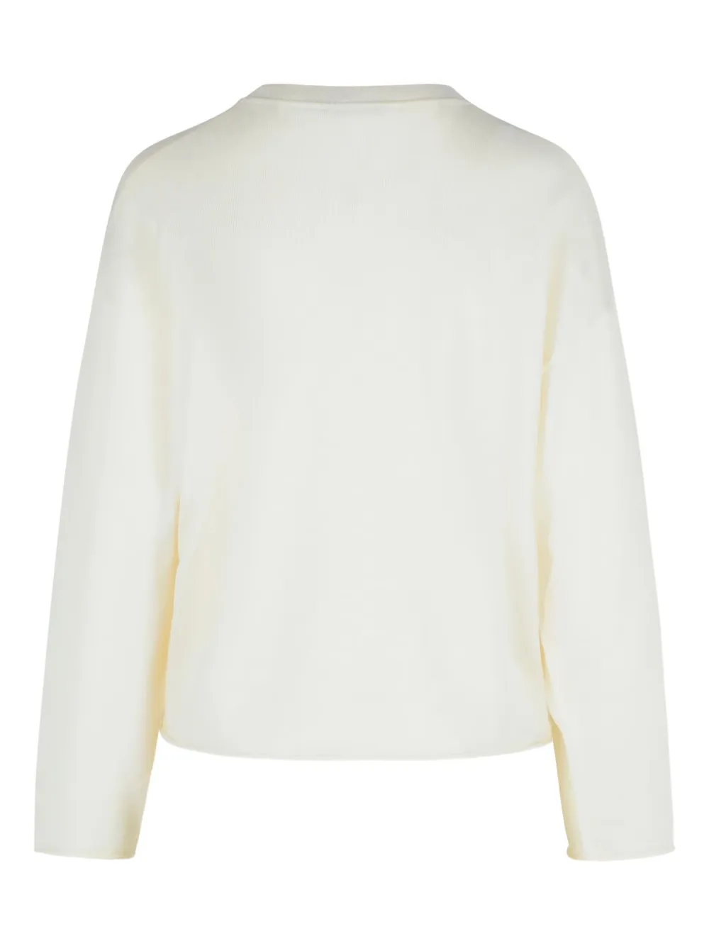 Moschino Jeans Ivory Virgin Wool Sweater In White