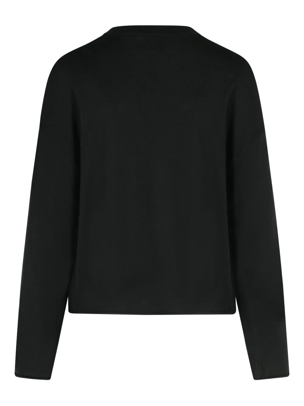 MOSCHINO JEANS virgin-wool crew-neck sweater Zwart