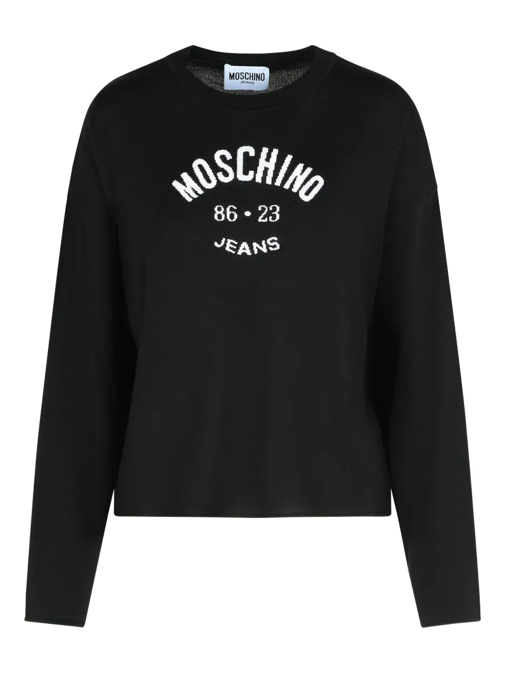 MOSCHINO JEANS virgin-wool crew-neck sweater - ブラック MOSCHINO JEANS virgin-wool crew-neck sweater - ブラック