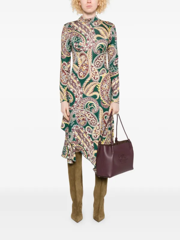 printed asymmetric midi dress Cotton Blend Red & White Floral Asymmetrical Midi Dress