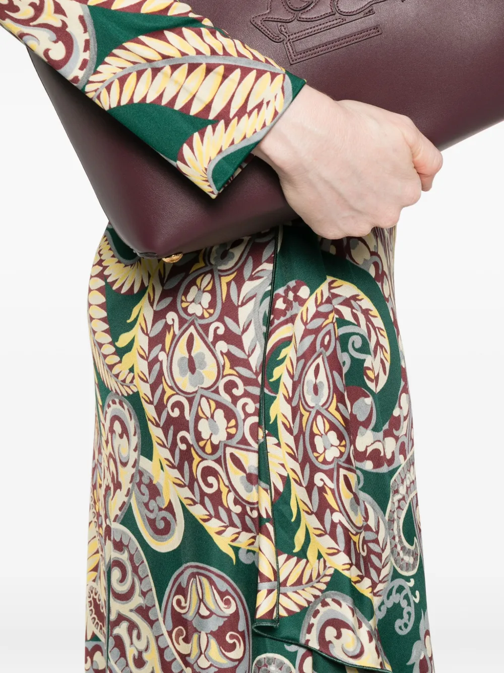 ETRO Asymmetrische midi-jurk met paisley-print Groen