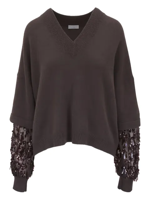 Brunello Cucinelli — sequin-embellished cashmere sweater