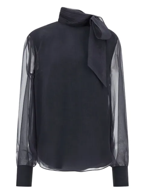 Brunello Cucinelli Seidenbluse mit Falten