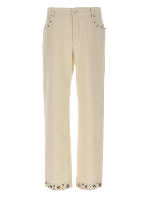 Valentino Garavani stud-embellished cotton trousers