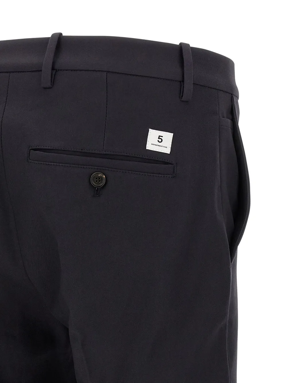 Department 5 pressed-pleat turn-up trousers Blauw