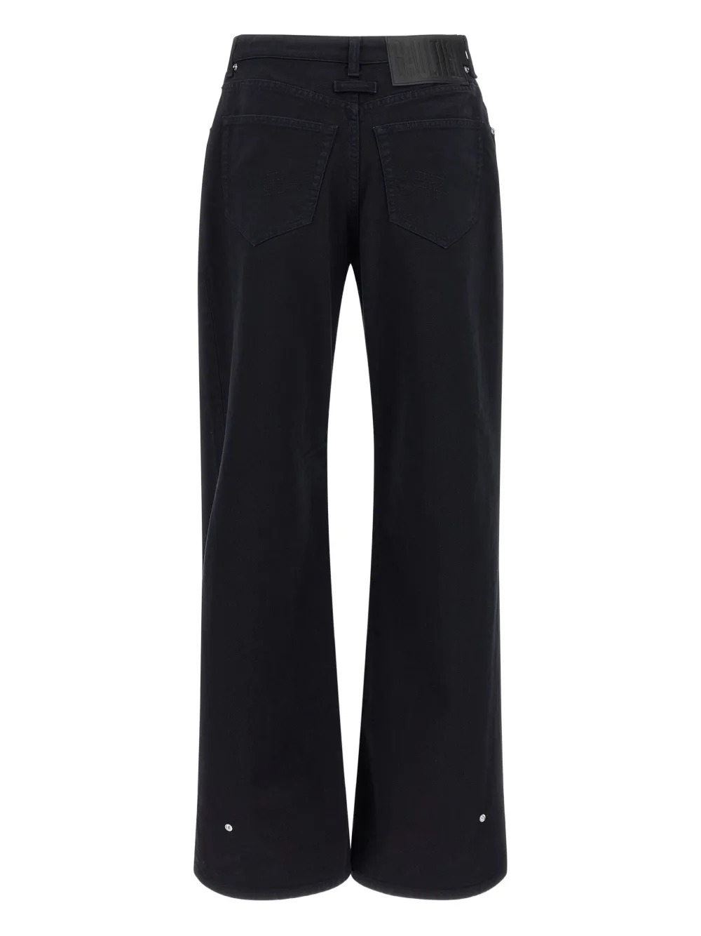 Jean Paul Gaultier snap-button front-cut jeans - Blauw