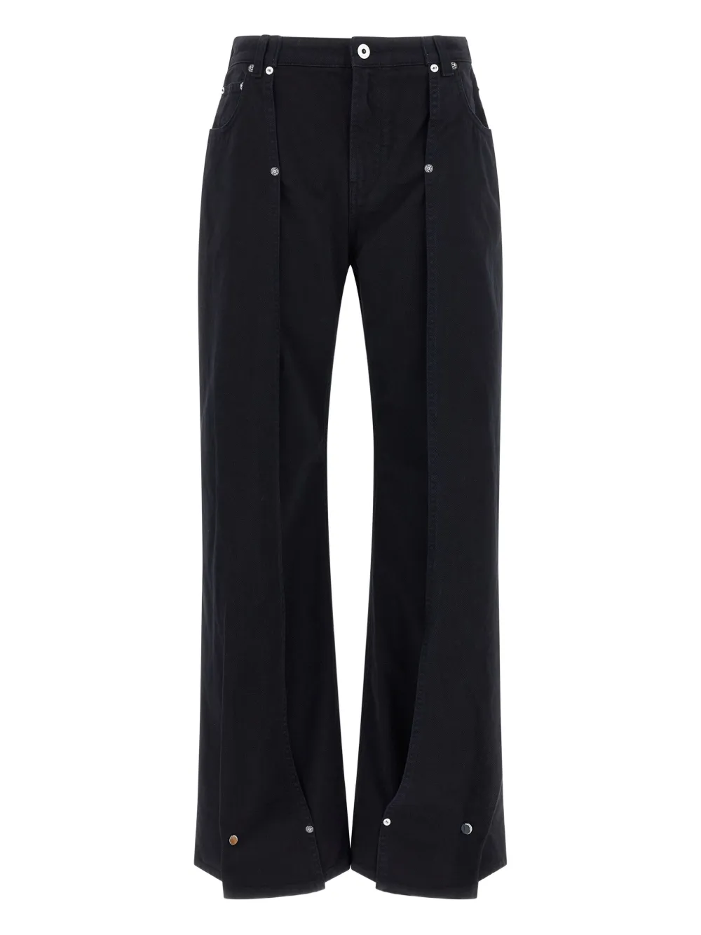 Jean Paul Gaultier snap-button front-cut jeans - ブルー Jean Paul Gaultier snap-button front-cut jeans - ブルー