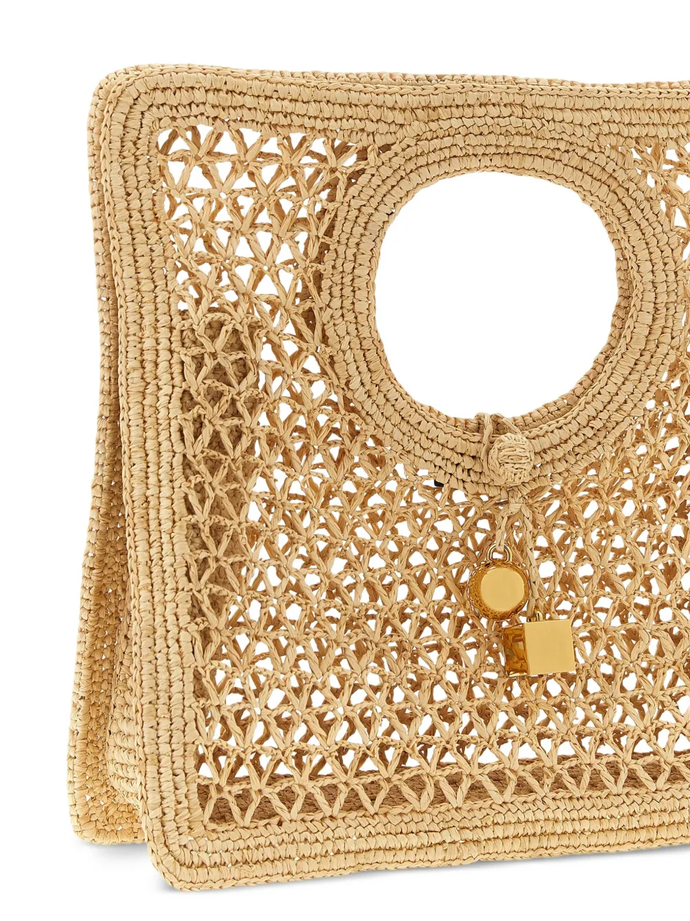 Jacquemus Shopper met in elkaar grijpende sluiting Beige