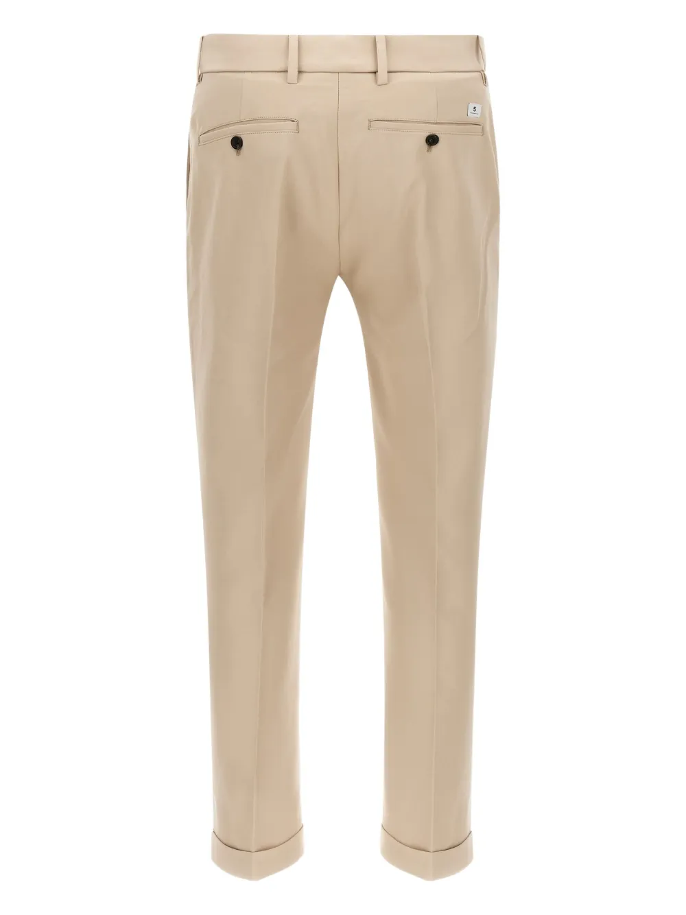Department Five Pressed Turn-up Trousers In Neutral