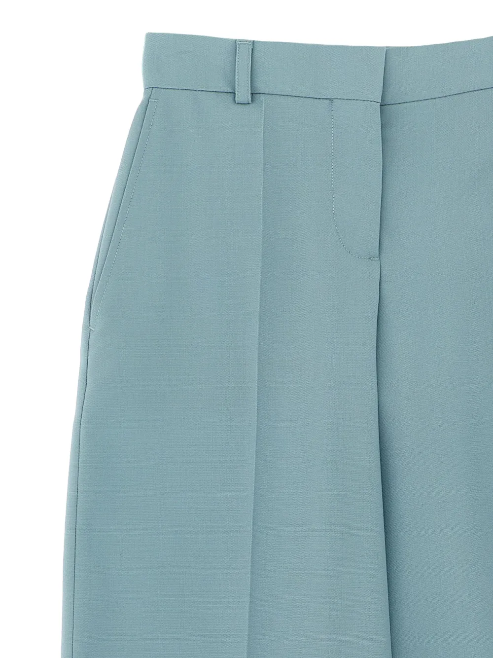 Stella McCartney pleated wool trousers Blauw