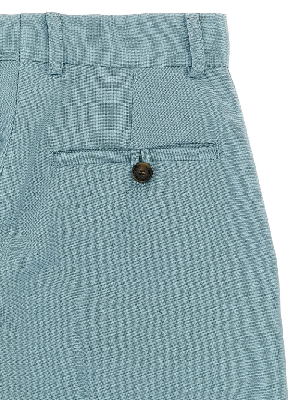 Stella McCartney pleated wool trousers Blauw