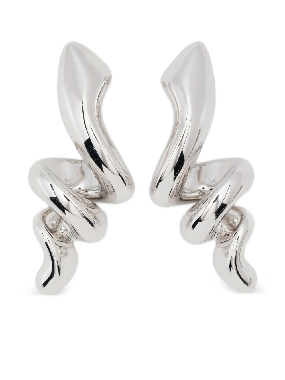 Maria Black coil spiral earrings | Silver | Image 1
