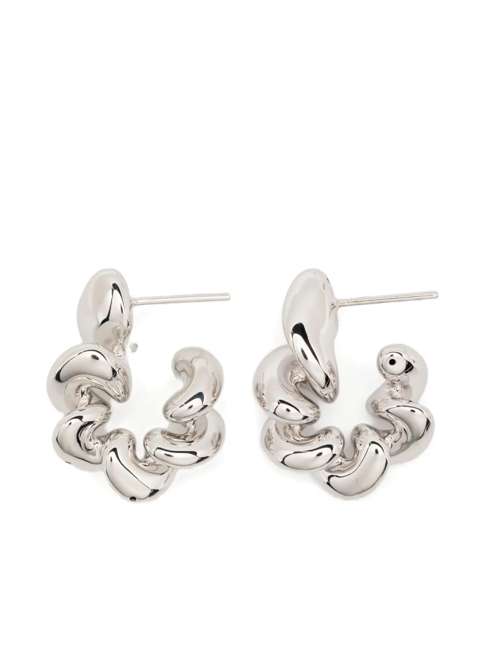 Maria Black medium Coil hoop earrings - シルバートーン Maria Black medium Coil hoop earrings - シルバートーン