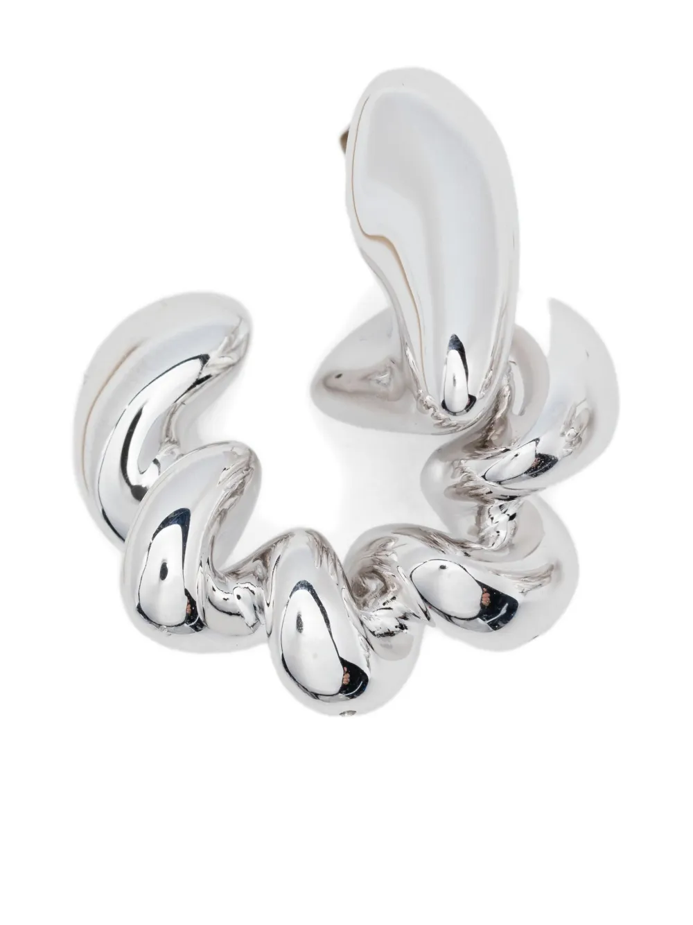 Maria Black Polished Twisted Earrings In Metallic