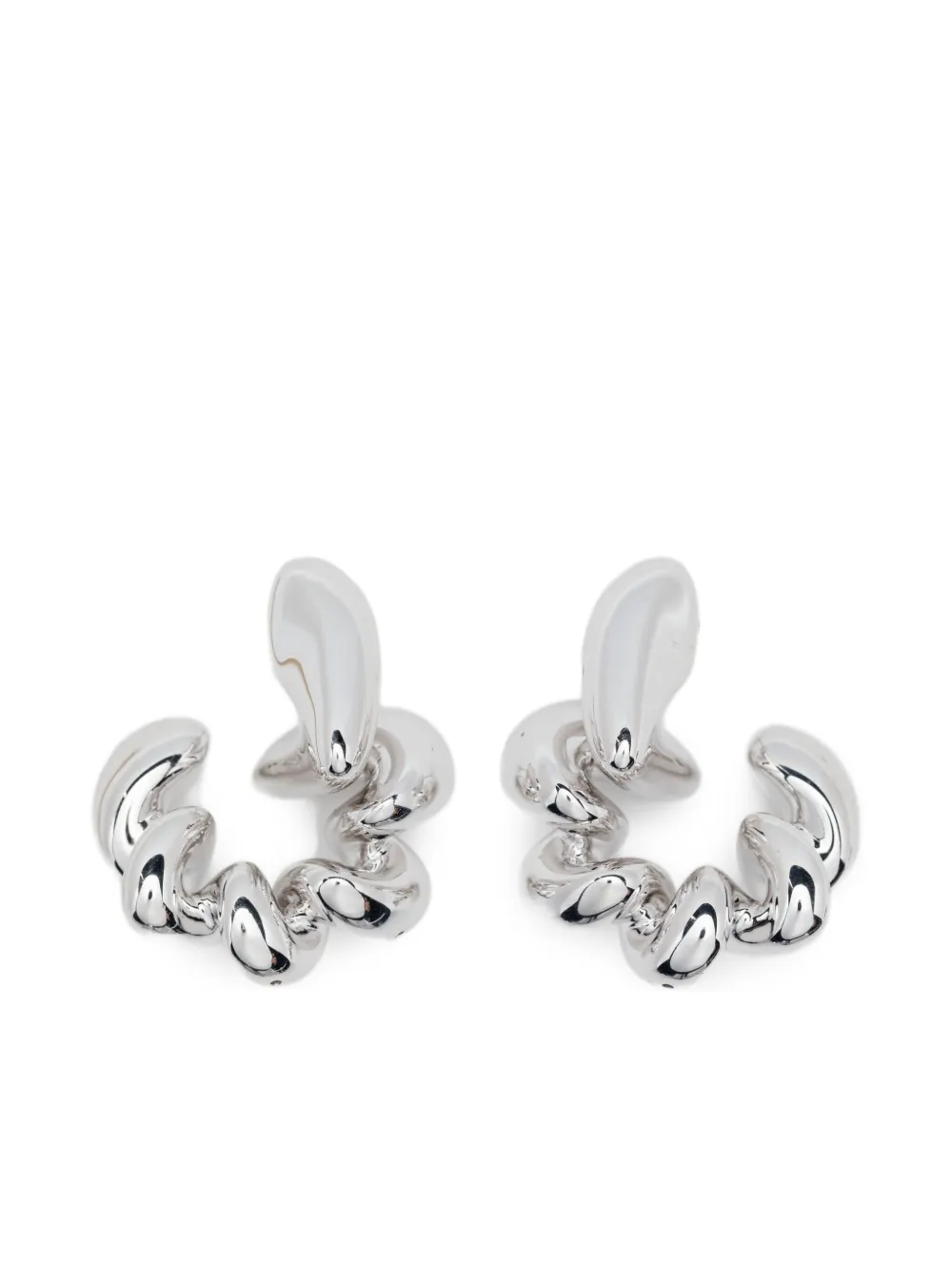 Maria Black Coil Inverted ピアス - シルバートーン Maria Black Coil Inverted ピアス - シルバートーン